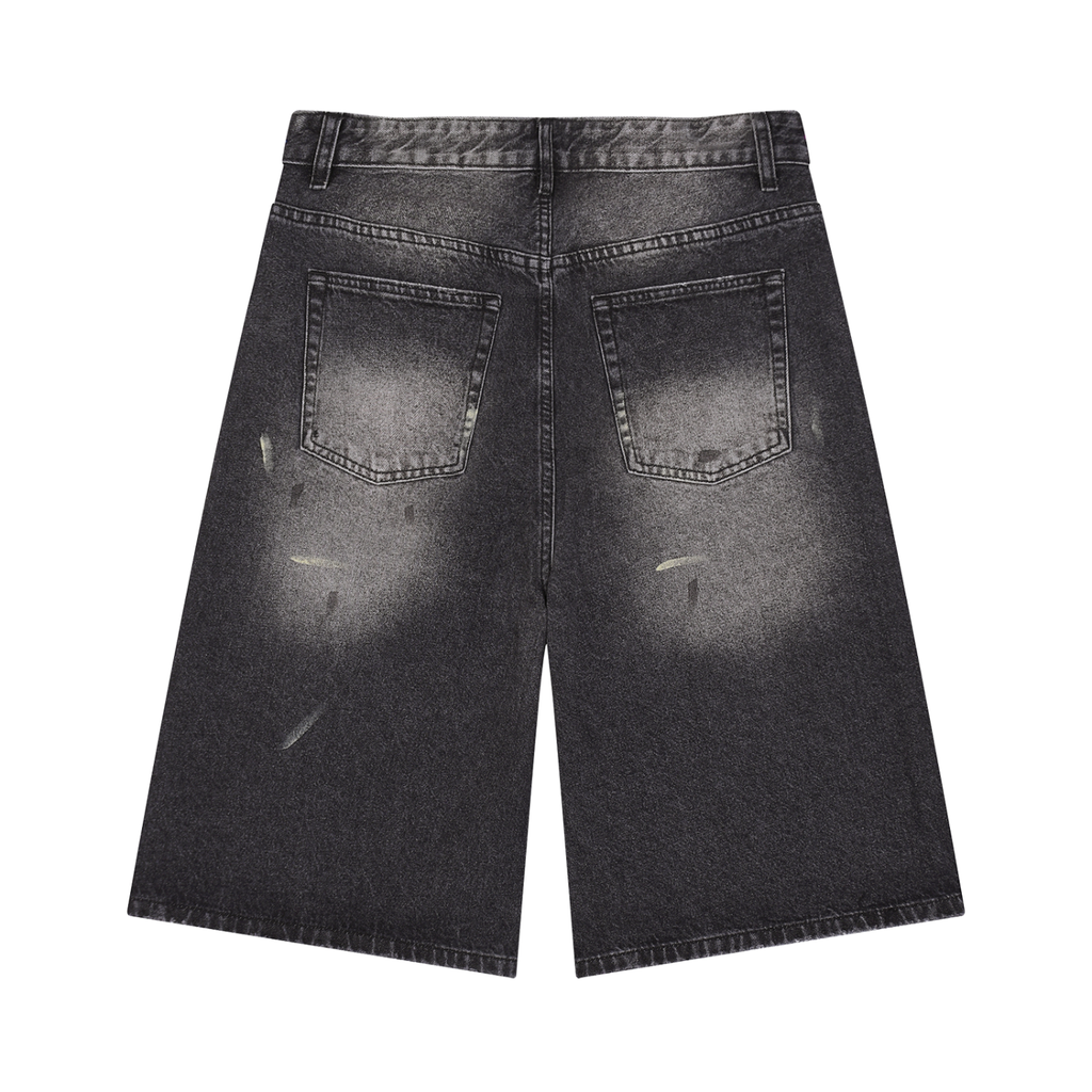 Splatter Wash Baggy Jorts